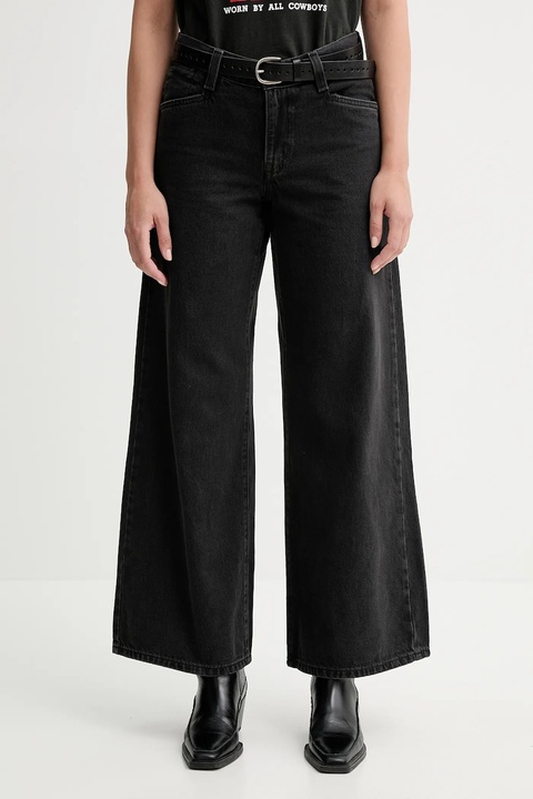 Levi's jeansy 94 BAGGY WIDE LEG damskie kolor czarny A5929.0006 - zdjęcie produktu nr 1