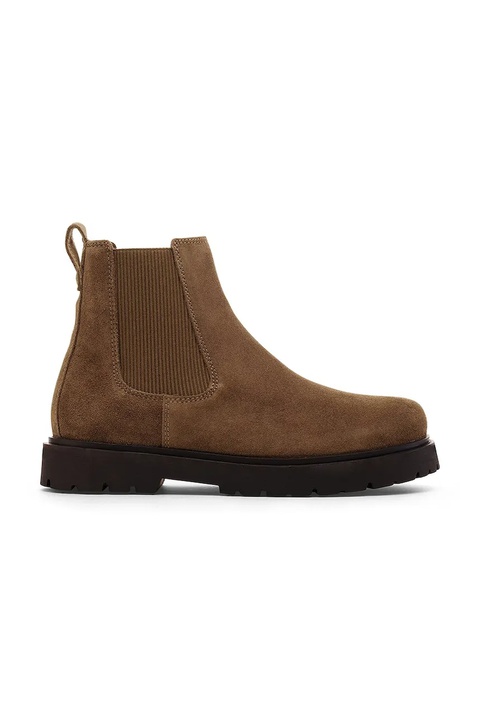 Birkenstock sztyblety zamszowe Highwood Slip On Mid W damskie kolor brązowy na płaskim obcasie 1030611 - zdjęcie produktu nr 1