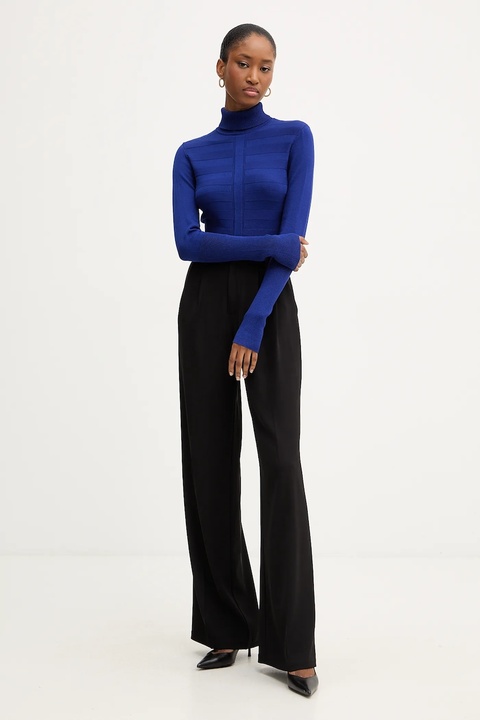 Morgan sweter MENTOS.M damski kolor granatowy z golfem MENTOS.M - zdjęcie produktu nr 2