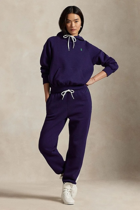 Polo Ralph Lauren spodnie dresowe damskie kolor fioletowy gładkie 211971700 - zdjęcie produktu nr 1