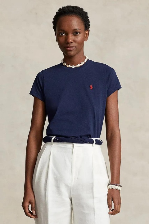 Polo Ralph Lauren t-shirt bawełniany kolor granatowy 211898698 - zdjęcie produktu nr 1