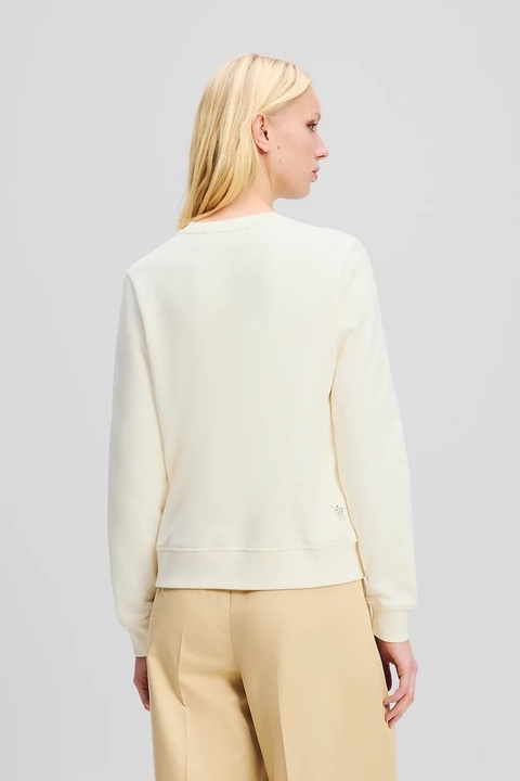 Karl Lagerfeld bluza bawełniana damska kolor beżowy z nadrukiem A2W20057 - zdjęcie produktu nr 2