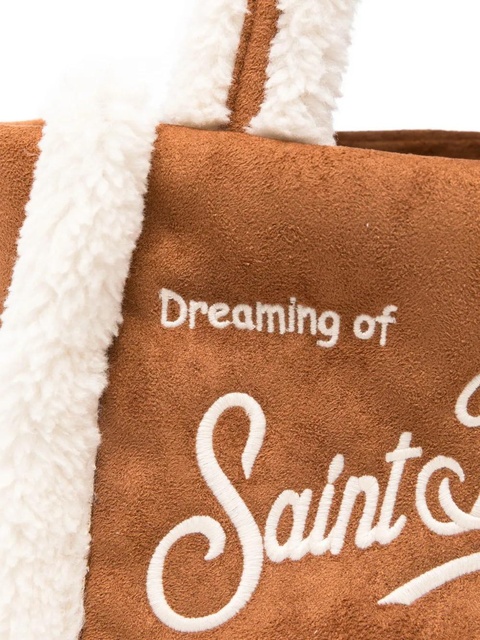 MC2 Saint Barth mini Vanity shearling-trim tote bag - Brown - zdjęcie produktu nr 2