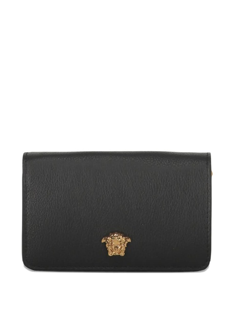Versace logo-plaque leather wallet - Black - zdjęcie produktu nr 1
