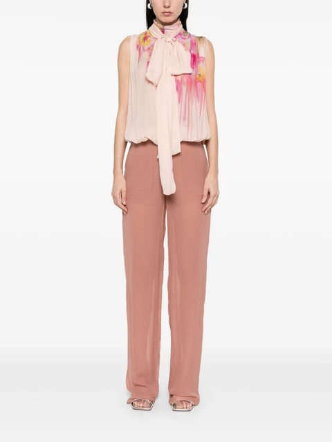 Blumarine georgette trousers - Pink - zdjęcie produktu nr 2