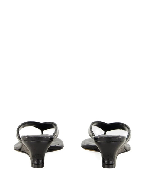 Le Monde Beryl 40mm micro wedge thong sandals - Black - zdjęcie produktu nr 2
