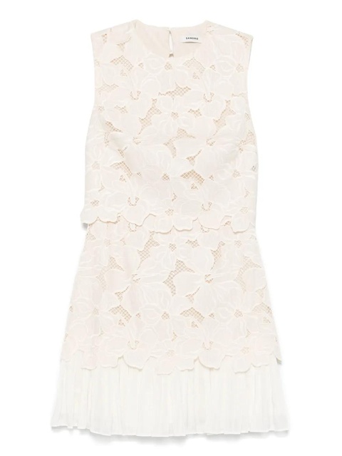 SANDRO guipure mini dress - Neutrals - zdjęcie produktu nr 1