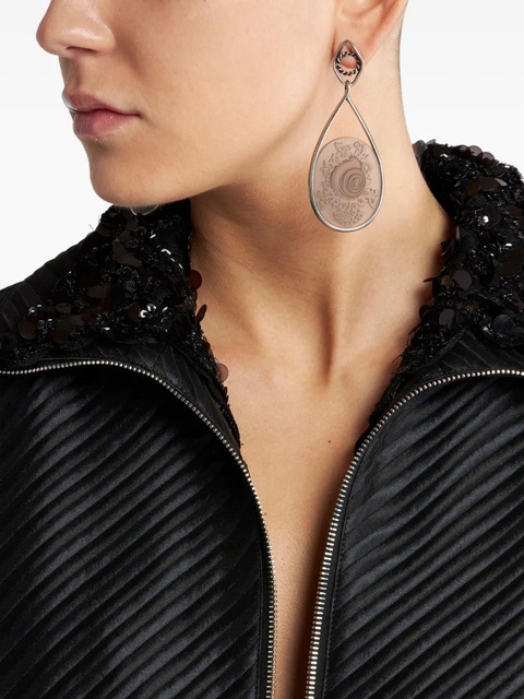 ETRO cameo-shell earrings - Silver - zdjęcie produktu nr 2