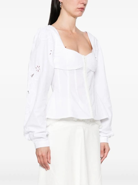 Marine Serre Regenerated shirt - White - zdjęcie produktu nr 2