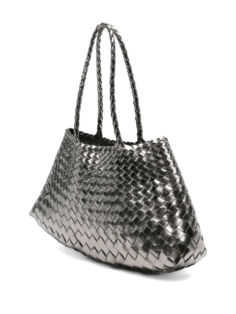 DRAGON DIFFUSION woven leather tote bag - Silver - zdjęcie produktu nr 2