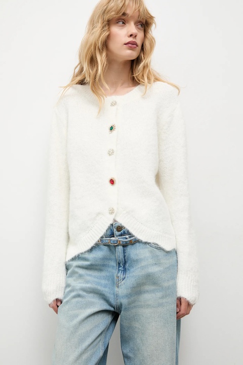 Answear.LAB sweter z wełną damskie kolor biały lekki - zdjęcie produktu nr 1