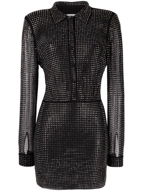 Self-Portrait rhinestone-embellished minidress - Black - zdjęcie produktu nr 1