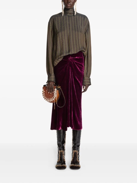 DRIES VAN NOTEN striped blouse - Brown - zdjęcie produktu nr 2