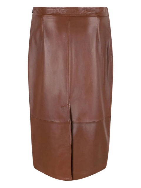 Max Mara panelled leather midi skirt - Brown - zdjęcie produktu nr 2