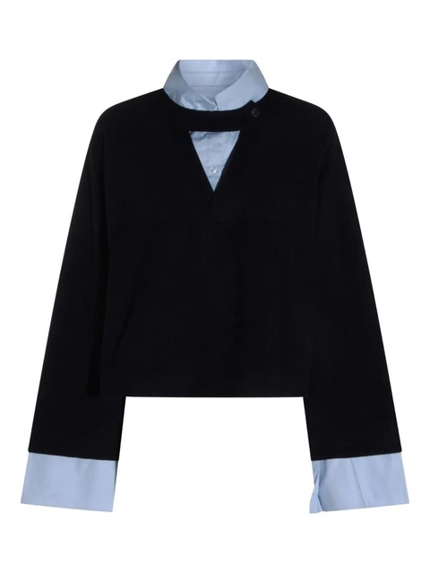 Aya Muse button cut-out sweater - Blue - zdjęcie produktu nr 1