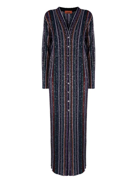 Missoni striped-pattern sequin-embellishment cardigan - Blue - zdjęcie produktu nr 1