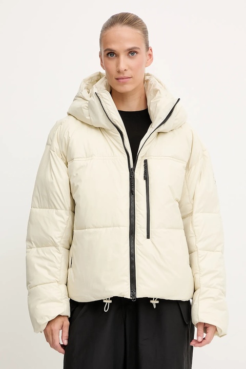 adidas by Stella McCartney kurtka kolor beżowy zimowa oversize JV8548 - zdjęcie produktu nr 1
