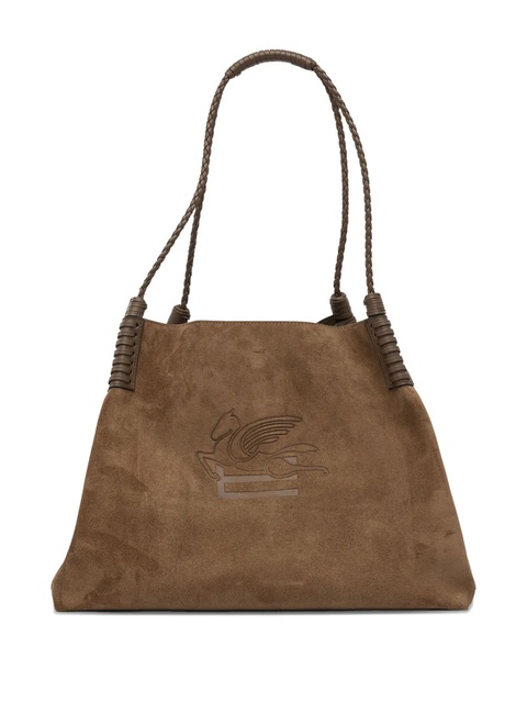 ETRO medium Libra braided-handle suede tote bag - Brown - zdjęcie produktu nr 1