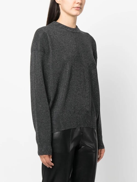 Alexander Wang rhinestone-embellished wool jumper - Grey - zdjęcie produktu nr 2
