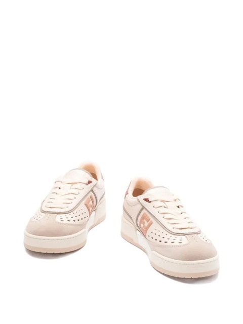 FENDI Match leather sneakers - Neutrals - zdjęcie produktu nr 2