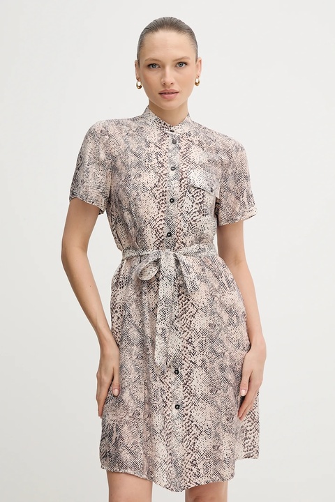 Marc Aurel sukienka kolor beżowy mini prosta 6541-1000-93417 - zdjęcie produktu nr 1