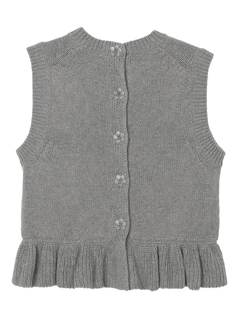 Cecilie Bahnsen Bill ruffled vest - Grey - zdjęcie produktu nr 1