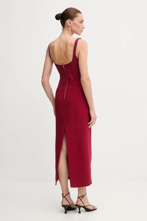 Bardot sukienka kolor bordowy maxi prosta 59009DB2 - zdjęcie produktu nr 2