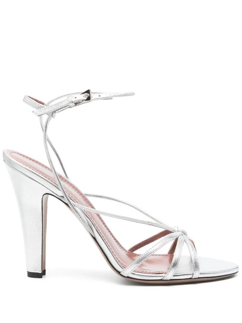 Paris Texas 110mm leather sandals - Silver - zdjęcie produktu nr 1