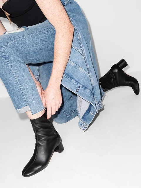 Aquazzura Saint Honore 50mm leather boots - Black - zdjęcie produktu nr 2