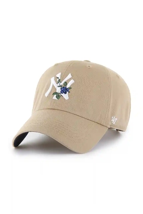 47 brand czapka z daszkiem bawełniana MLB New York Yankees kolor zielony B-THRNC17GWS-KHB - zdjęcie produktu nr 1