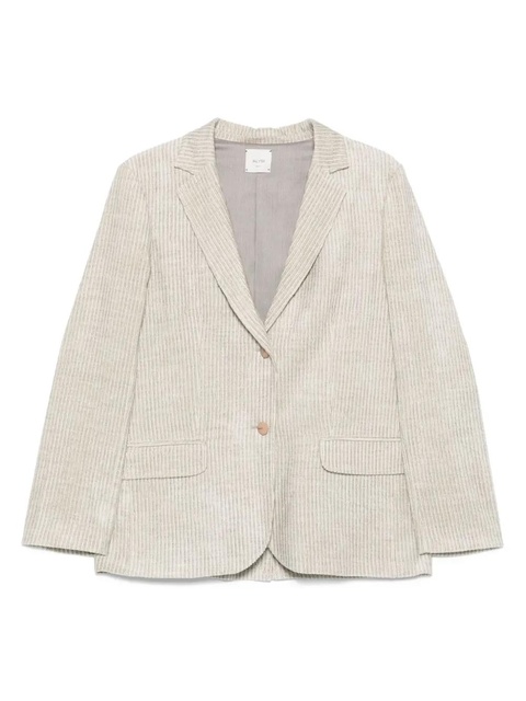 Alysi single-breasted velvet blazer - Neutrals - zdjęcie produktu nr 2