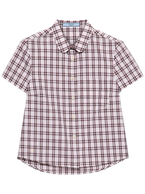 Prada check-print cotton shirt - Pink - zdjęcie produktu nr 1