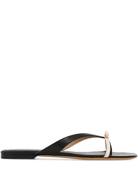 Ferragamo bow-detail flip flops - Black - zdjęcie produktu nr 1