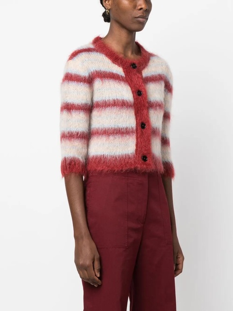 Marni striped button-up cardigan - Red - zdjęcie produktu nr 2