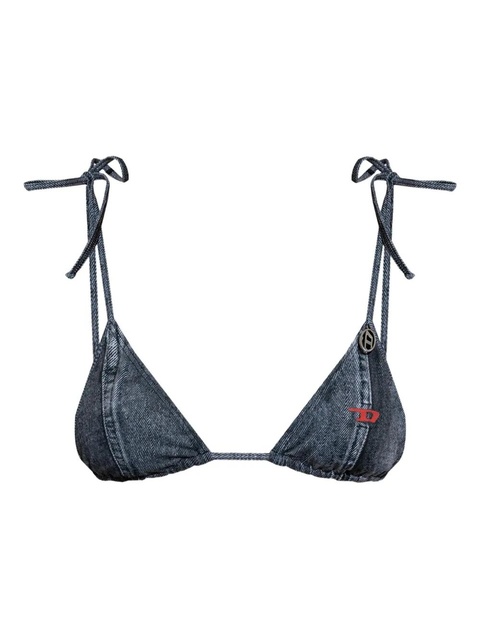 Diesel Tatiana denim triangle bikini top - Blue - zdjęcie produktu nr 1