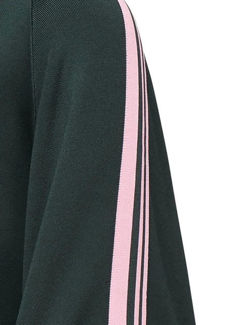 PINKO stripe-detail zip-up sweatshirt - Green - zdjęcie produktu nr 2