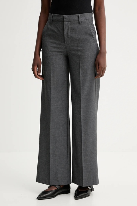 ZADIG&VOLTAIRE spodnie damskie kolor szary szerokie high waist WWPA01875 - zdjęcie produktu nr 1