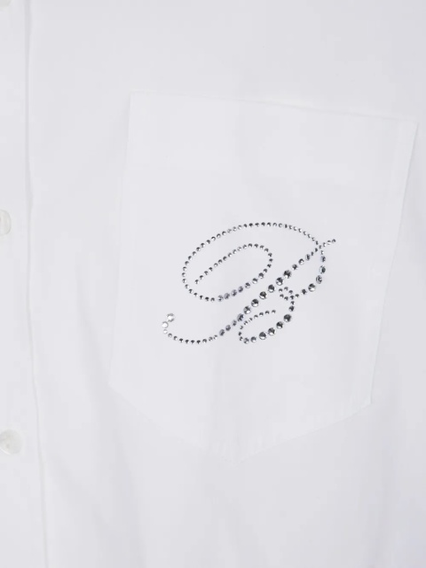 Blumarine logo-embellished shirt - White - zdjęcie produktu nr 2