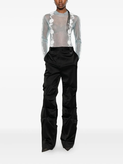 GANNI logo-plaque trousers - Black - zdjęcie produktu nr 1