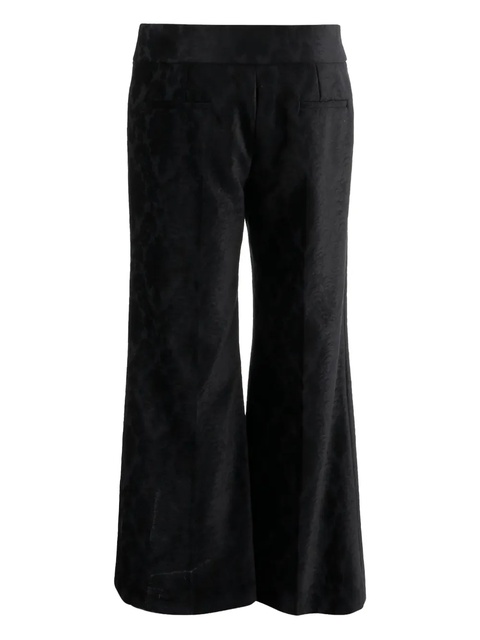 Chloé floral-pattern flared trousers - Black - zdjęcie produktu nr 2