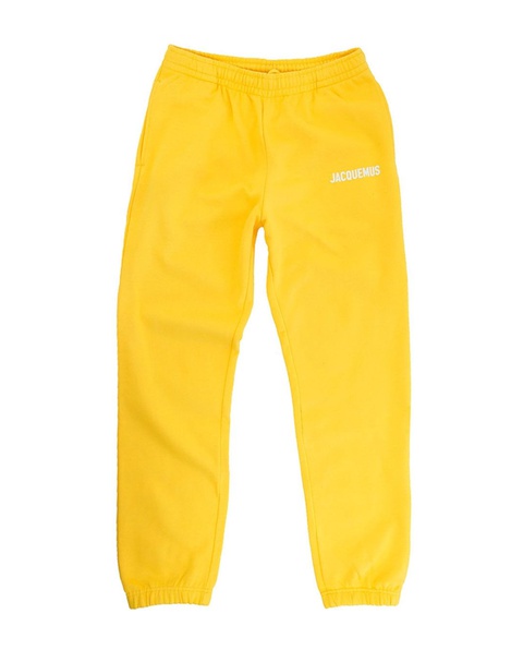 JACQUEMUS - Żółte spodnie dresowe z logo - zdjęcie produktu nr 2