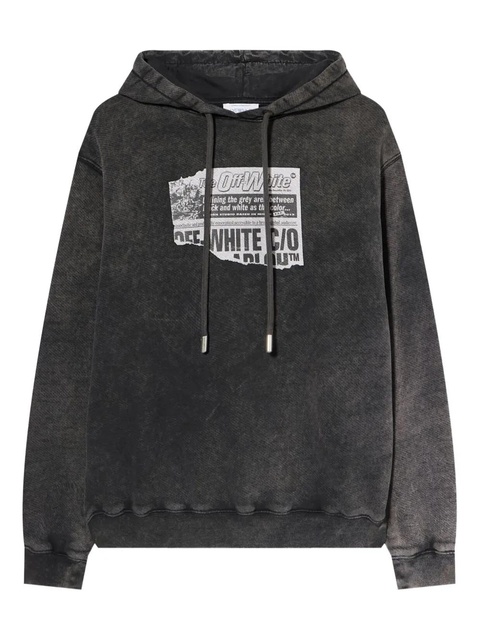 Off-White graphic-print hoodie - Grey - zdjęcie produktu nr 1