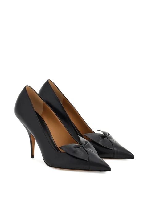 Ferragamo 70mm bow pointed pumps - Black - zdjęcie produktu nr 2