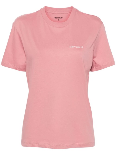 Carhartt WIP Script embroidery T-shirt - Pink - zdjęcie produktu nr 1