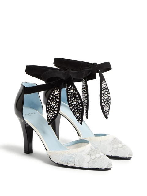 Valentino Garavani 85mm Foliefoliage pumps - White - zdjęcie produktu nr 2