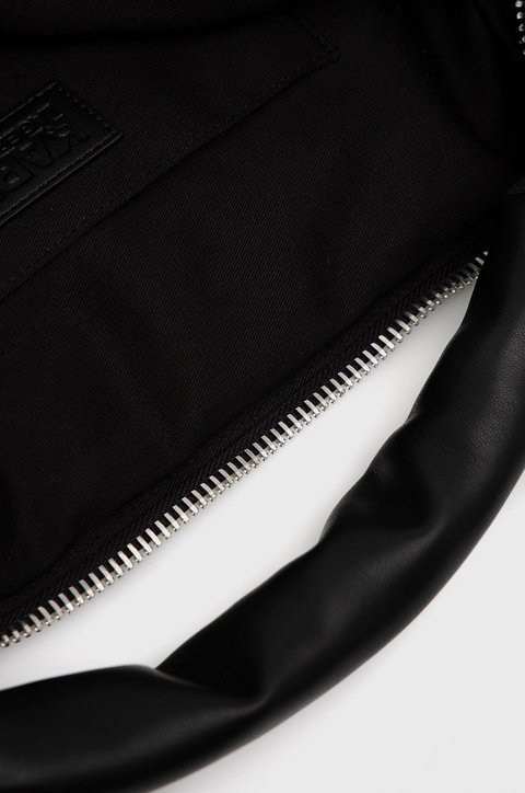 Karl Lagerfeld torebka skórzana 225W3056 kolor czarny - zdjęcie produktu nr 2