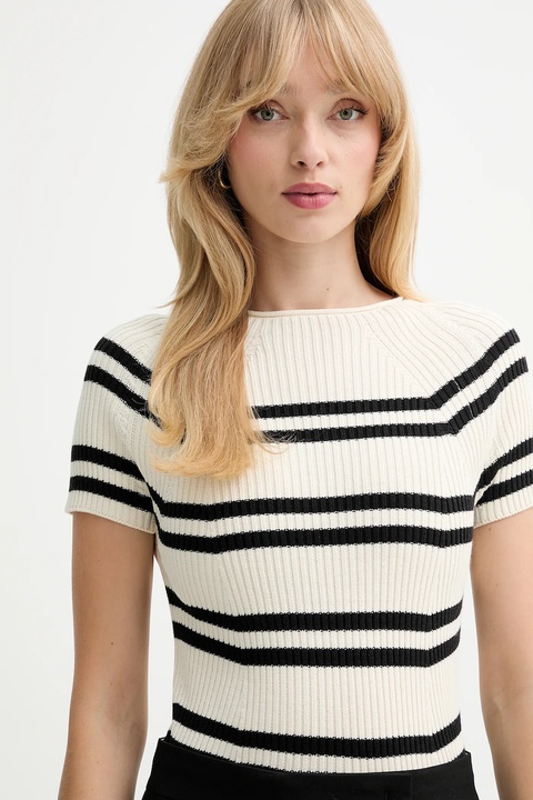 MAX&Co. sweter damski kolor beżowy lekki z półgolfem 2526366051200 - zdjęcie produktu nr 2
