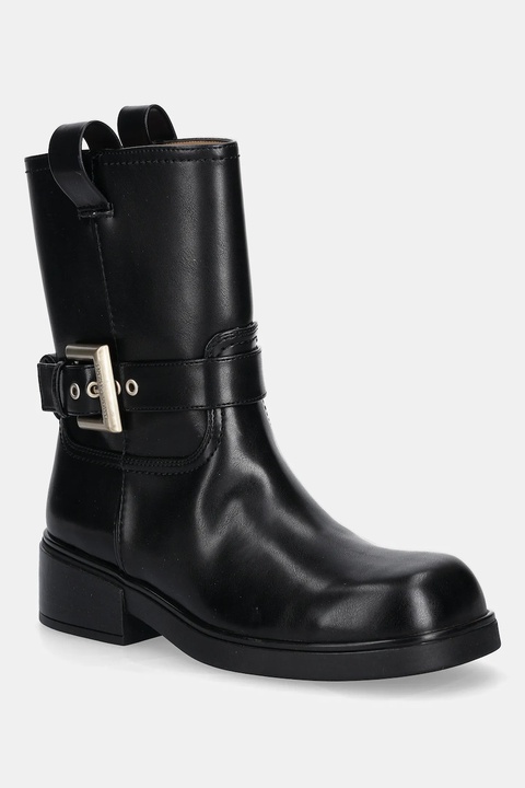 Armani Exchange botki damskie kolor czarny na słupku XW001654 AF17476 UC001 - zdjęcie produktu nr 1