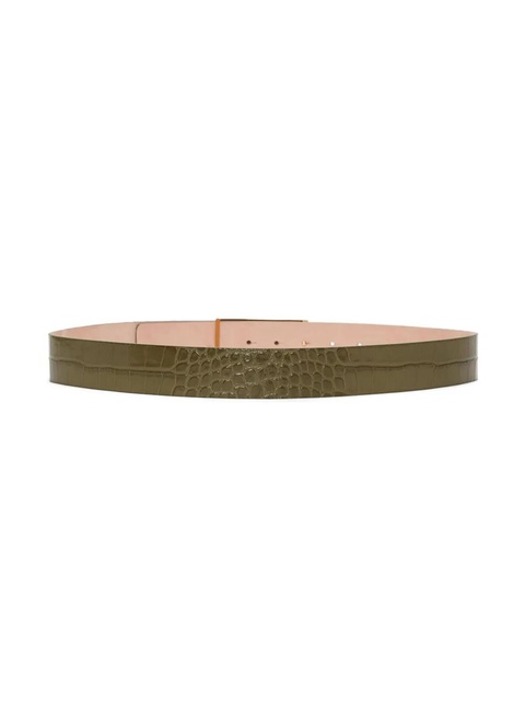 Victoria Beckham crocodile-embossed leather Jumbo Frame belt - Green - zdjęcie produktu nr 2