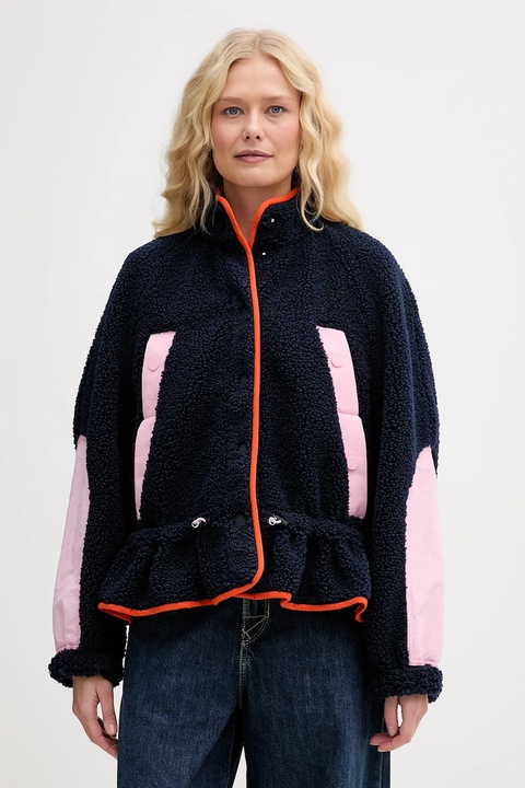 Stine Goya bluza polarowa damska kolor granatowy z aplikacją SG-AW25-J058-2412 - zdjęcie produktu nr 1